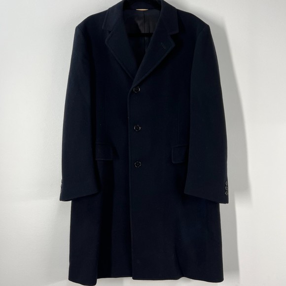 Vintage Pietro Rossi Navy 100% Pure Wool Long Peacoat *Great Condition* M - Picture 1 of 11